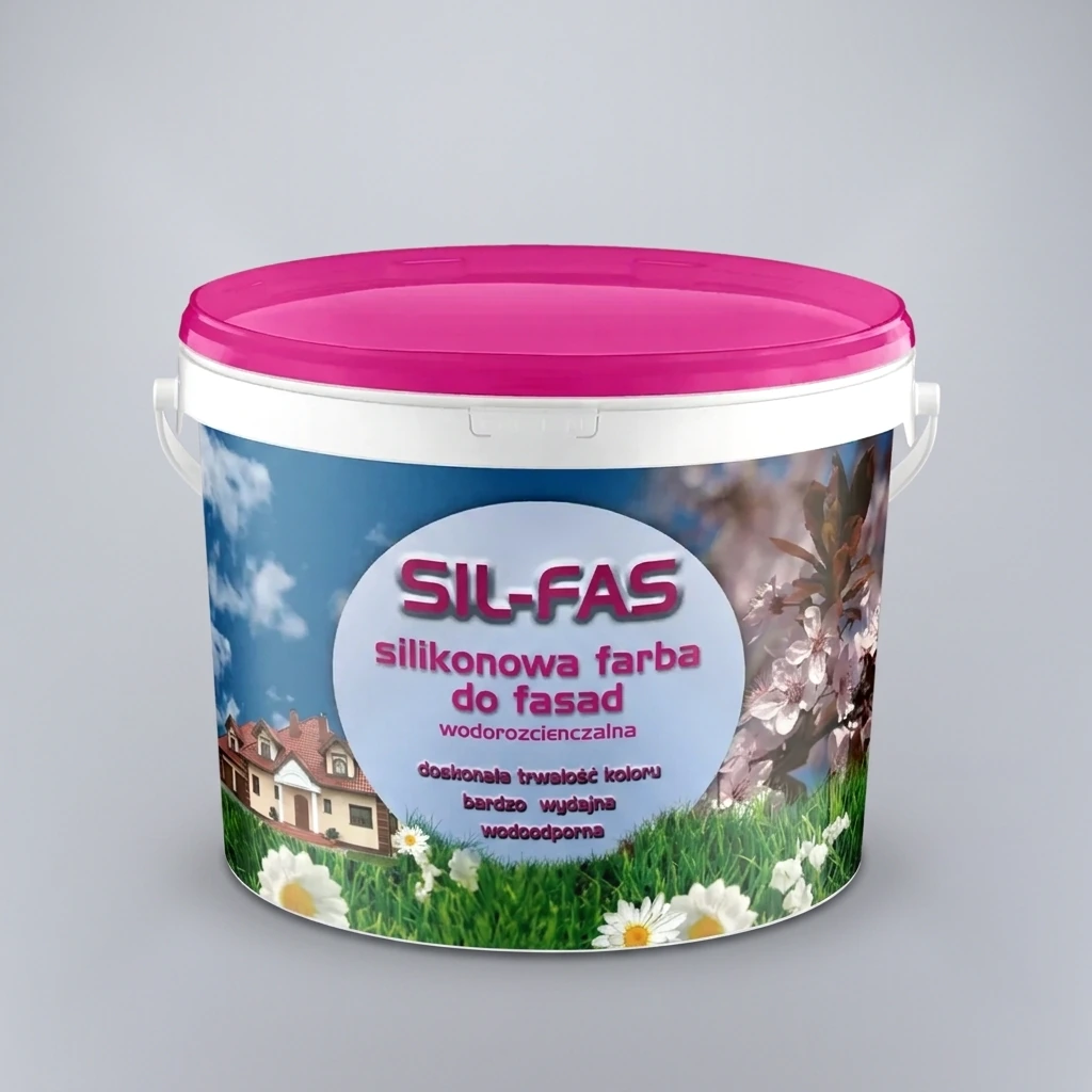 Aksil Sil-Fas - Farba silikonowa do fasad 10 L